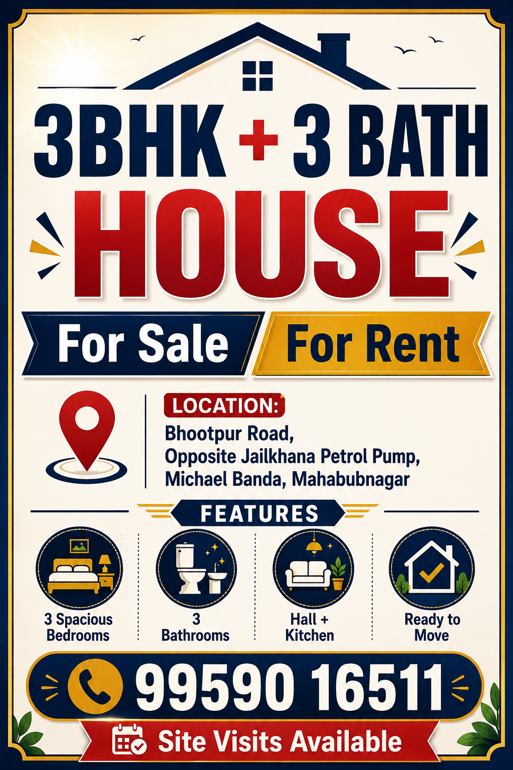 3 BHK Independent House for Sale– Bhoothpur Road, Michael Banda